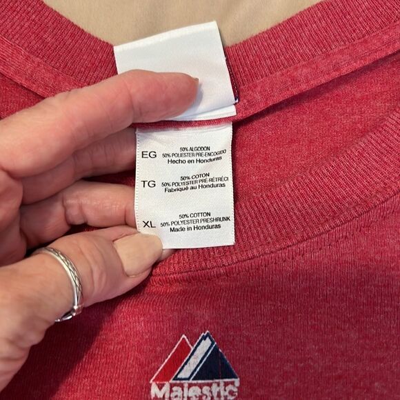 Angels PUJOLS #5 size XL red short sleeve team T-shirt EUC - Picture 5 of 9